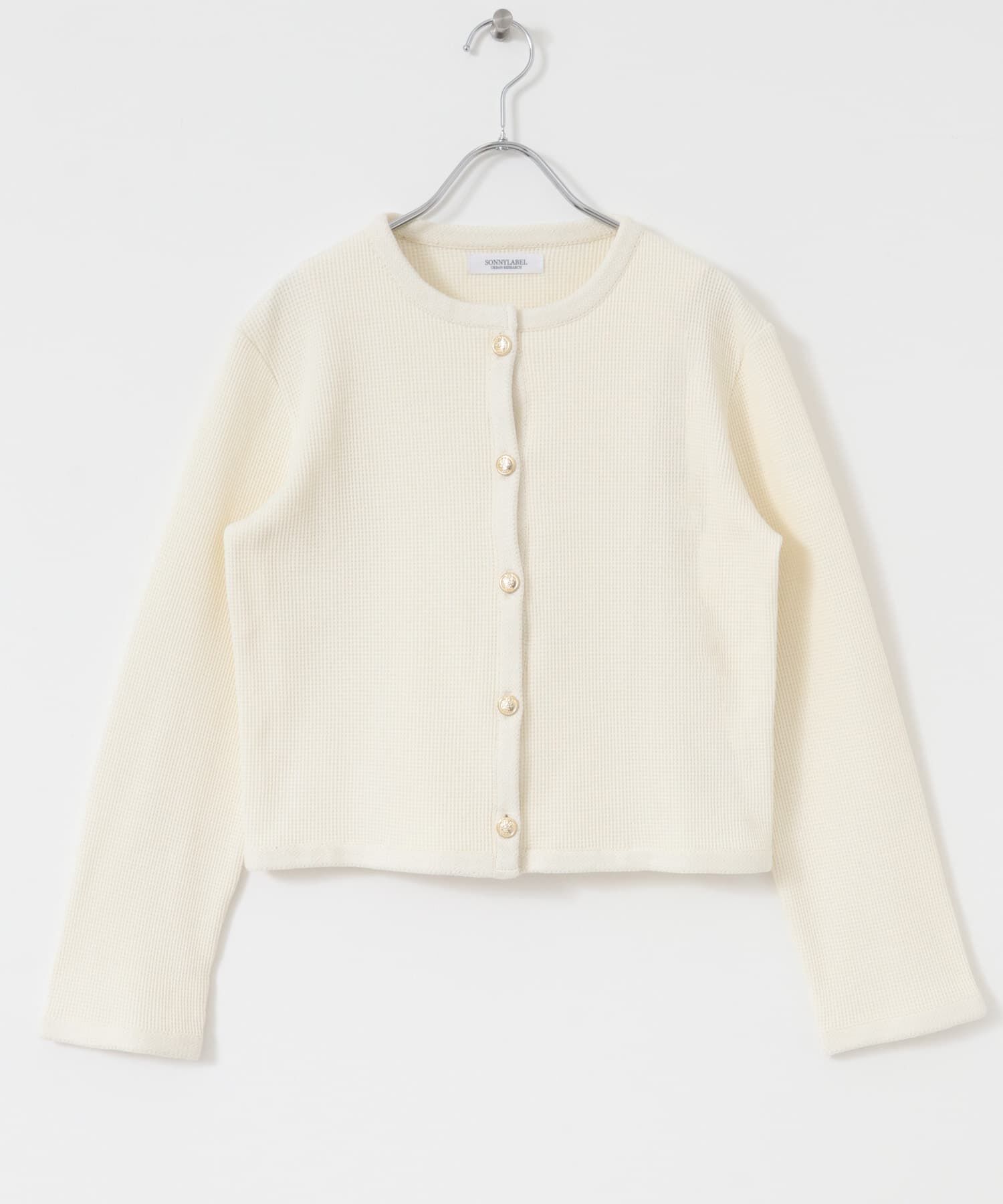 Sonny Label 「『WEB/一部店舗限定』金ボタンワッフルカーディガン」|カーディガン|