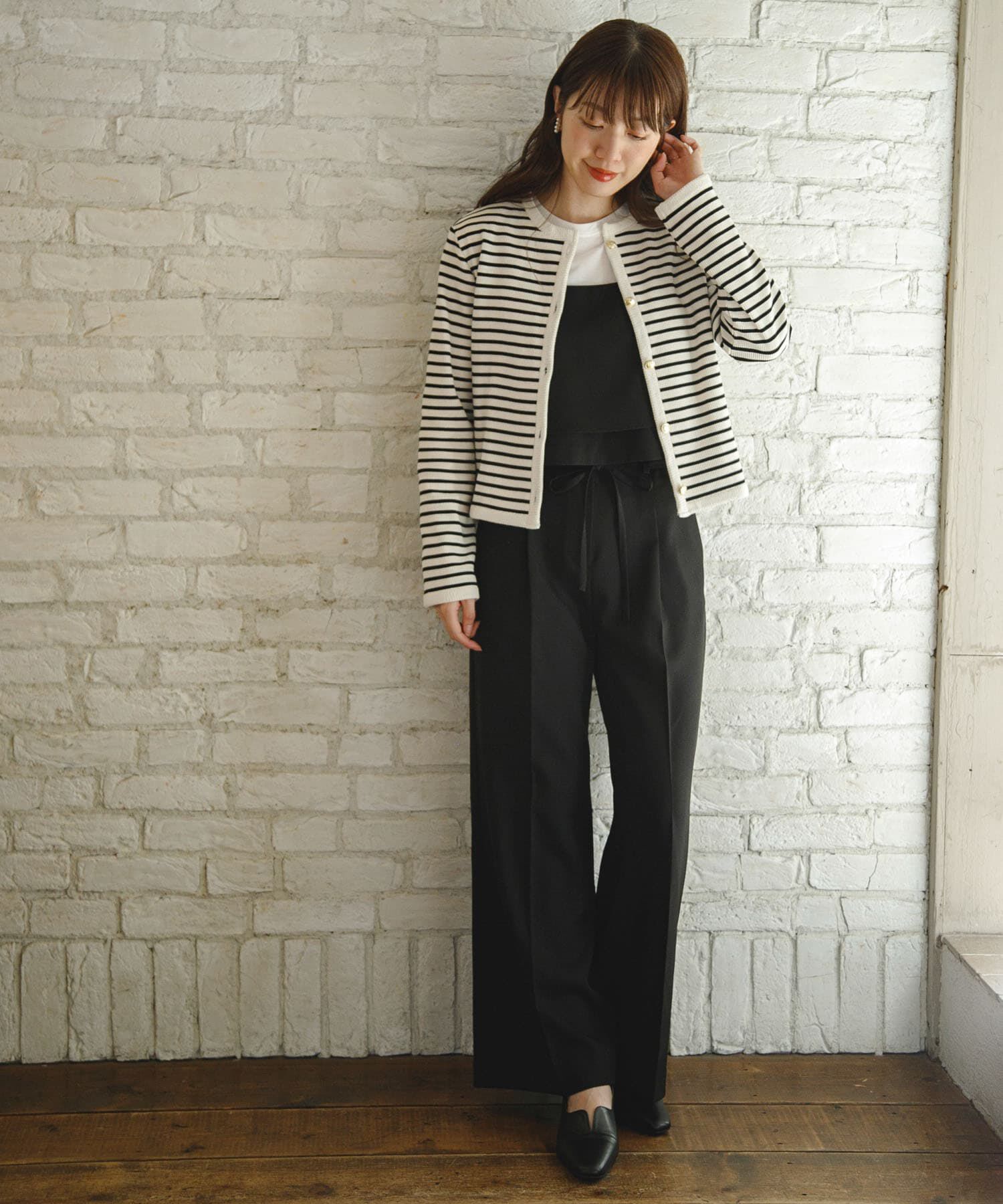 Sonny Label 「『WEB/一部店舗限定』金ボタンワッフルカーディガン」|カーディガン|