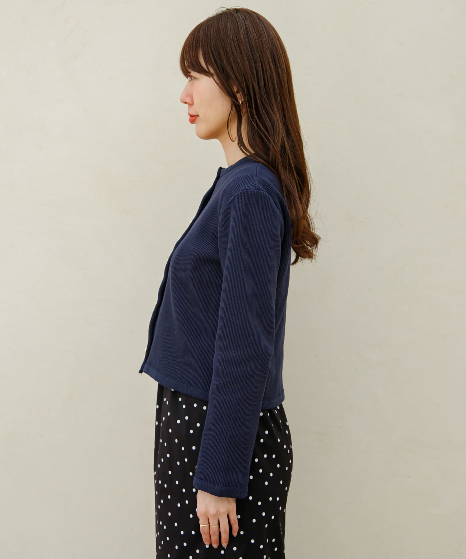 Sonny Label 「『WEB/一部店舗限定』金ボタンワッフルカーディガン」|カーディガン|