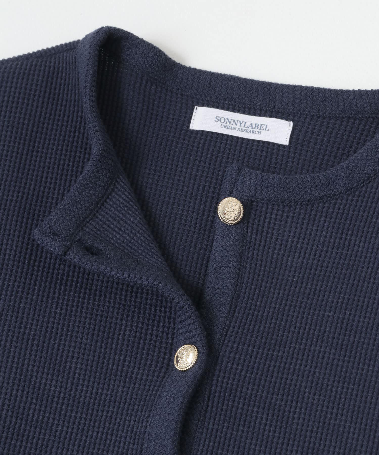 Sonny Label 「『WEB/一部店舗限定』金ボタンワッフルカーディガン」|カーディガン|
