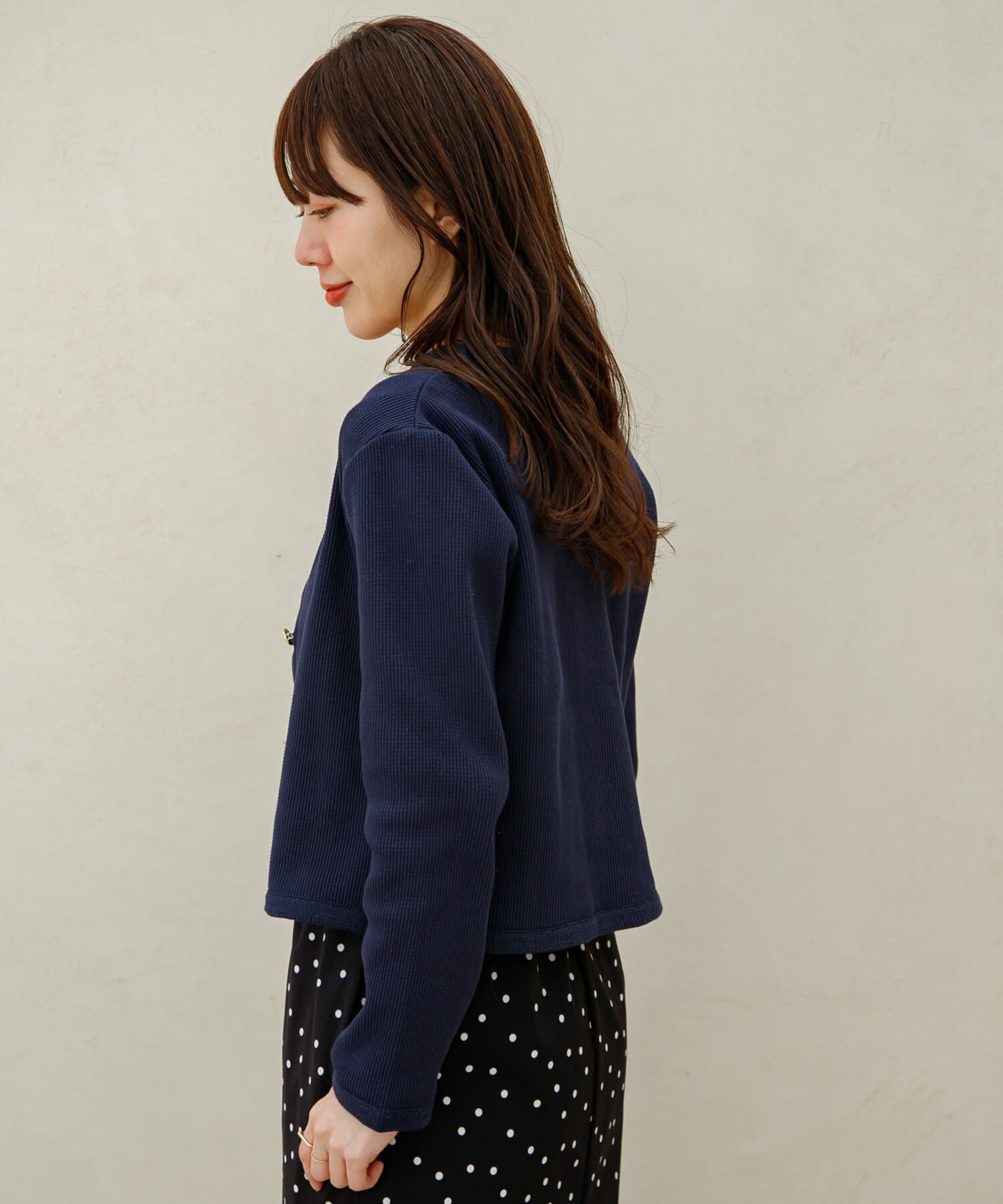 Sonny Label 「『WEB/一部店舗限定』金ボタンワッフルカーディガン」|カーディガン|