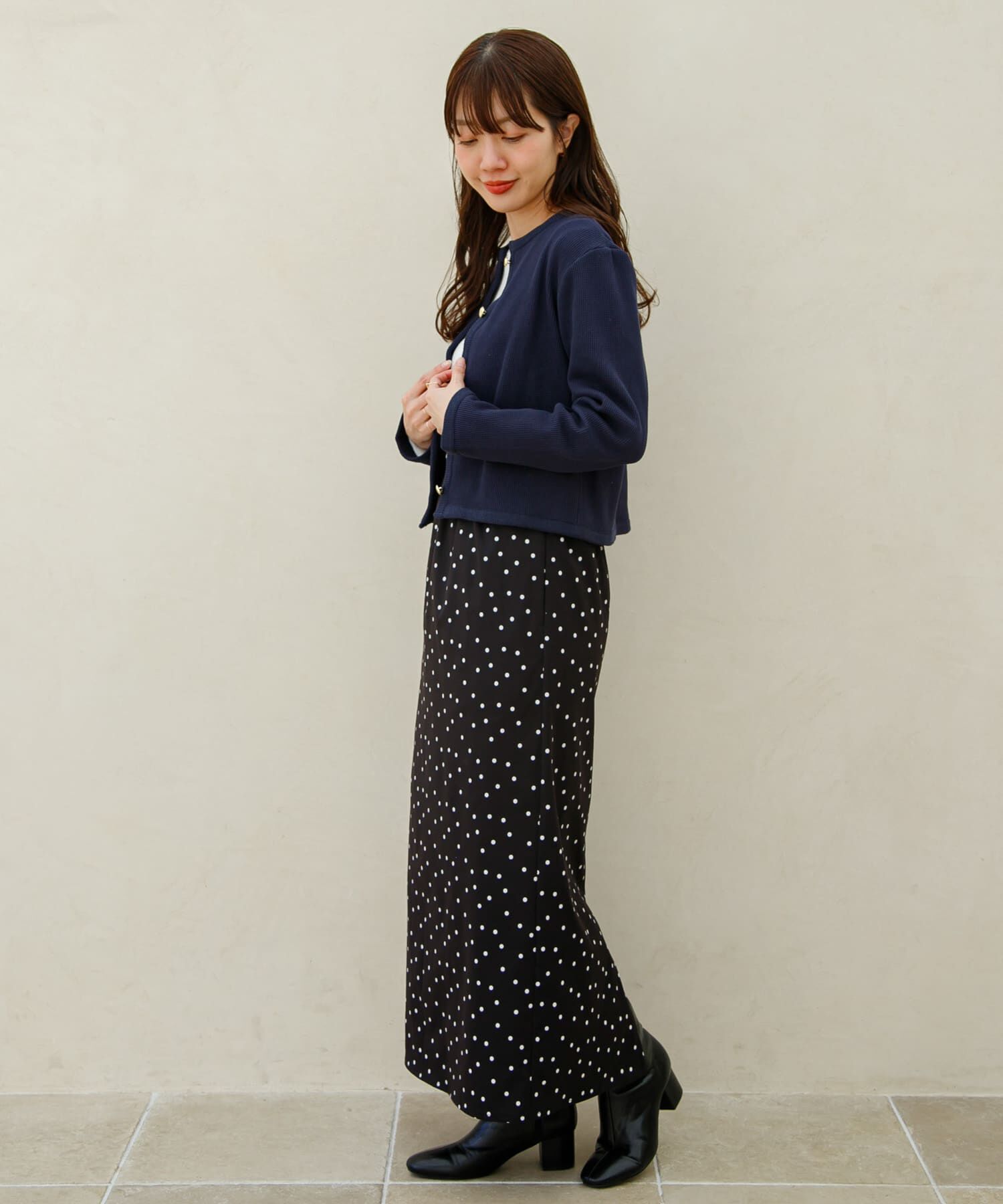 Sonny Label 「『WEB/一部店舗限定』金ボタンワッフルカーディガン」|カーディガン|