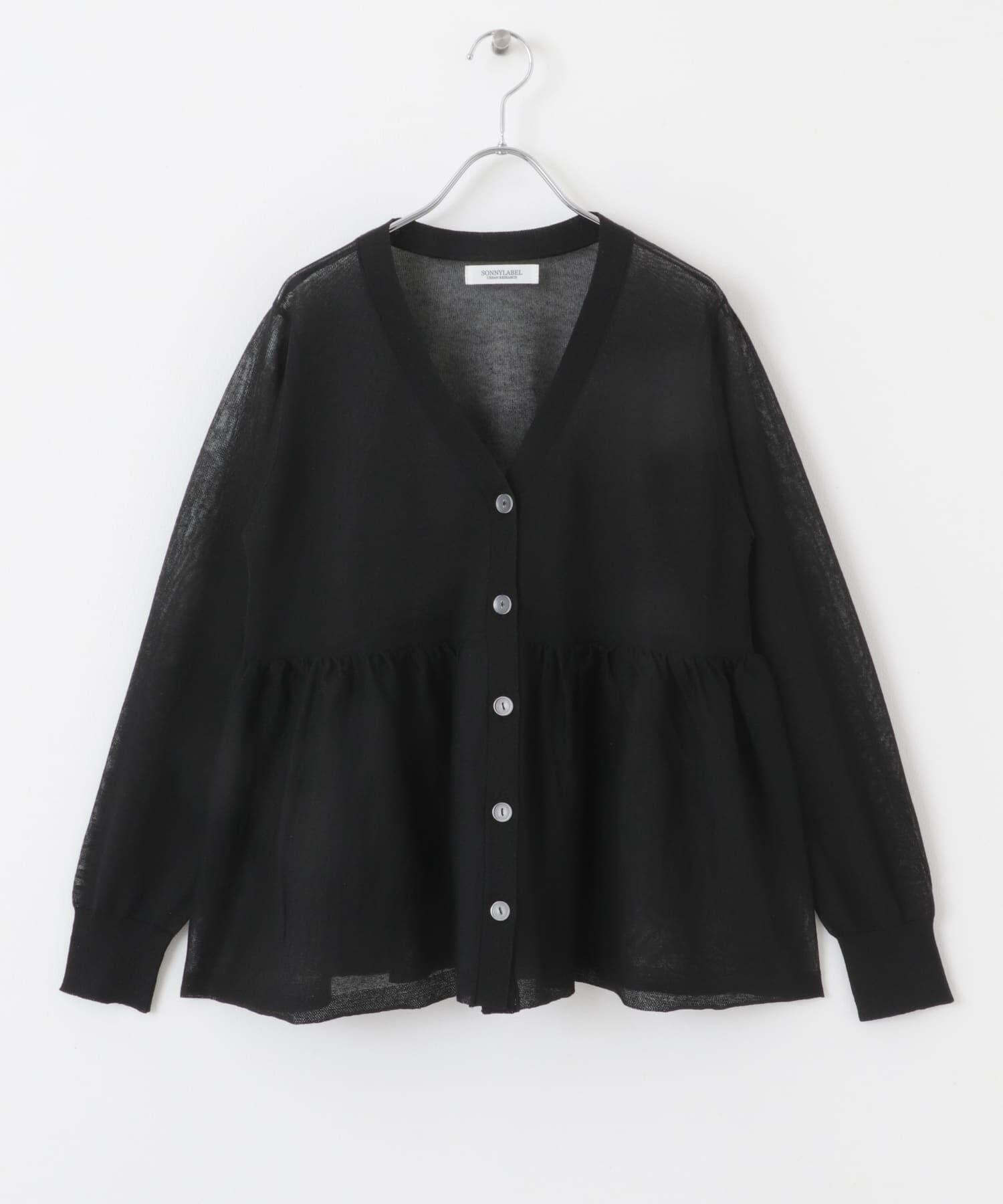 Sonny Label 「シアーペプラムニットカーディガン」|カーディガン|