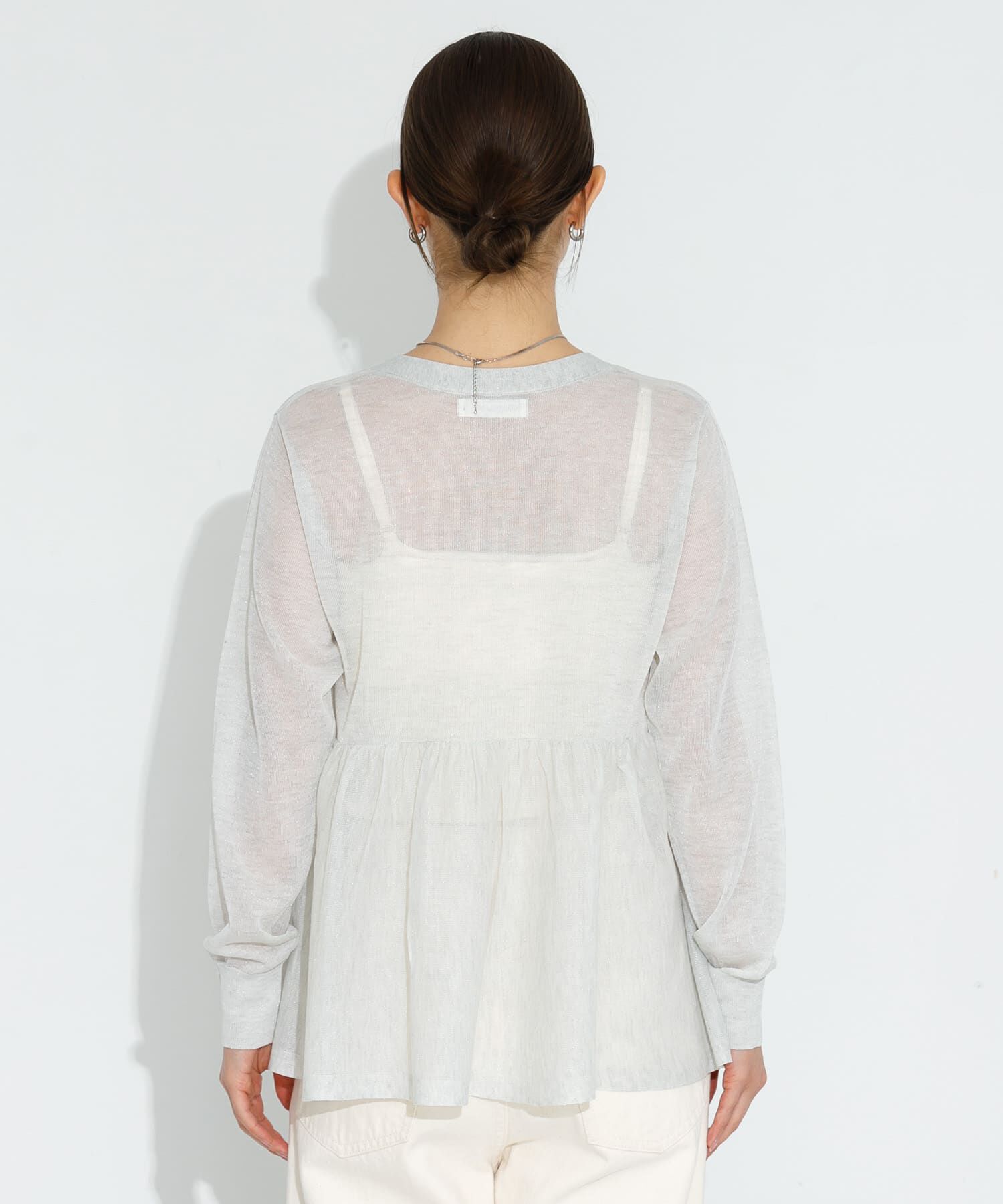 Sonny Label 「シアーペプラムニットカーディガン」|カーディガン|