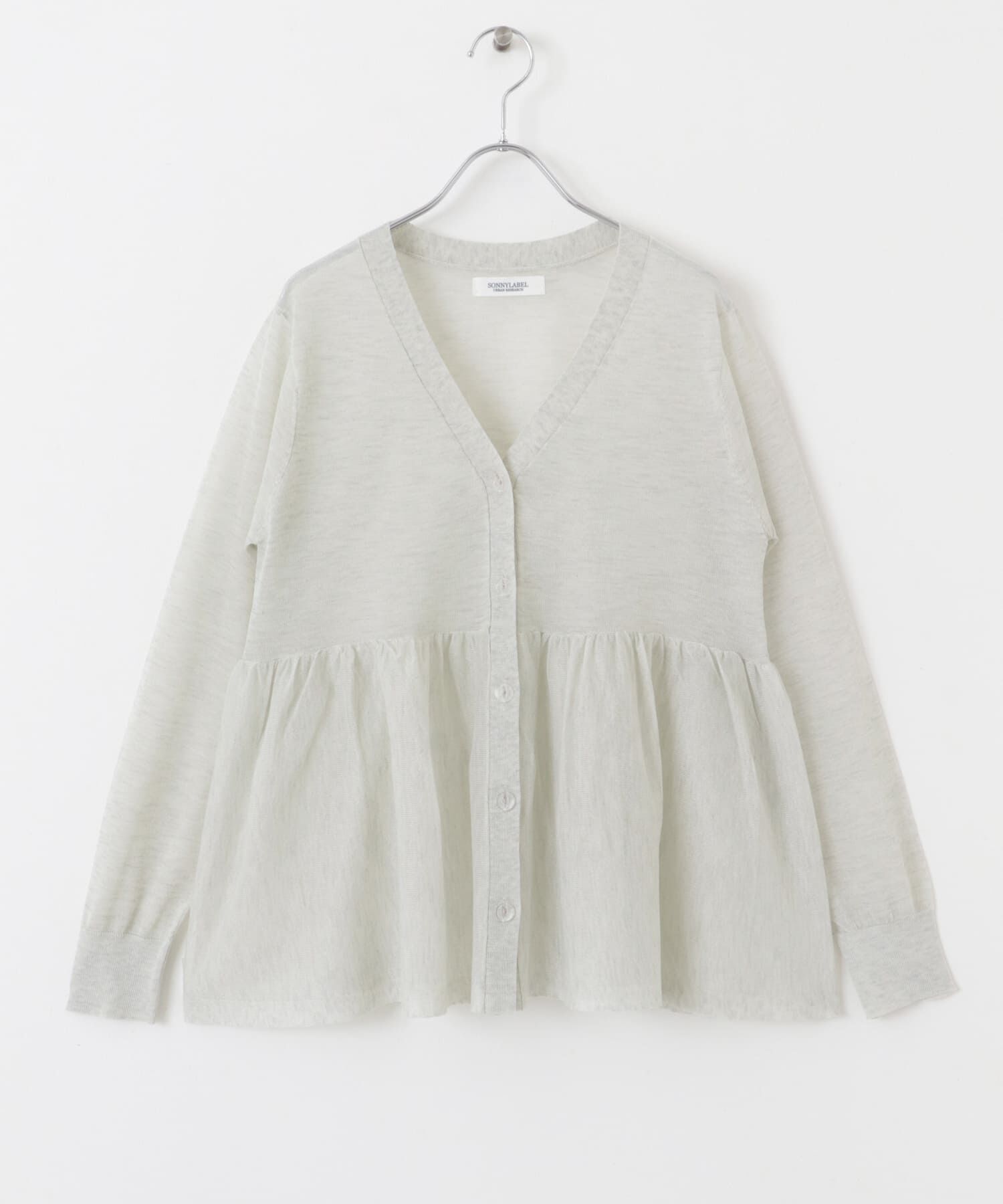 Sonny Label 「シアーペプラムニットカーディガン」|カーディガン|