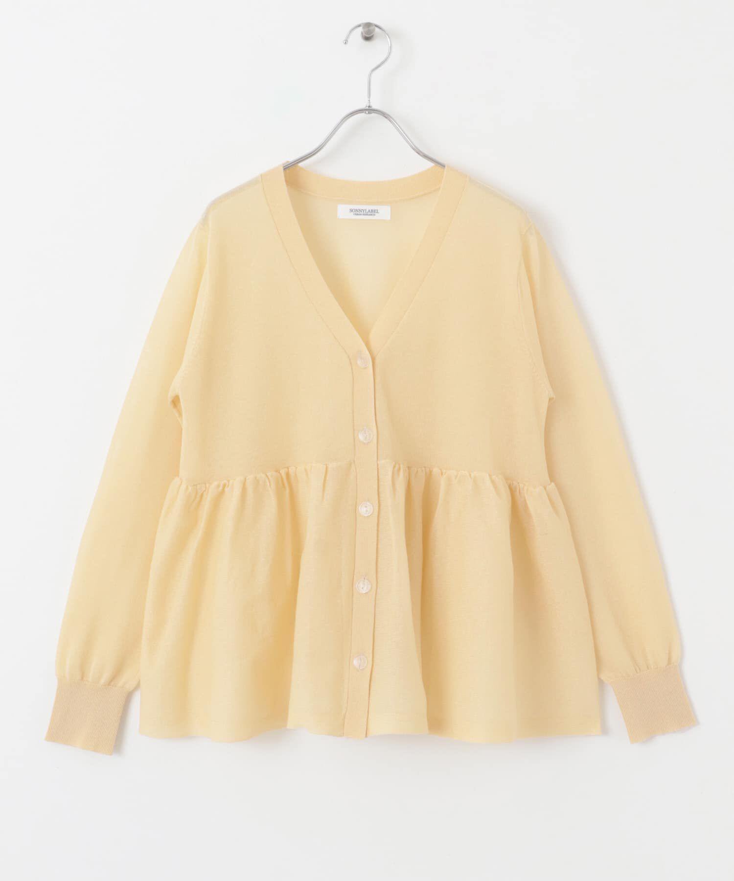 Sonny Label 「シアーペプラムニットカーディガン」|カーディガン|