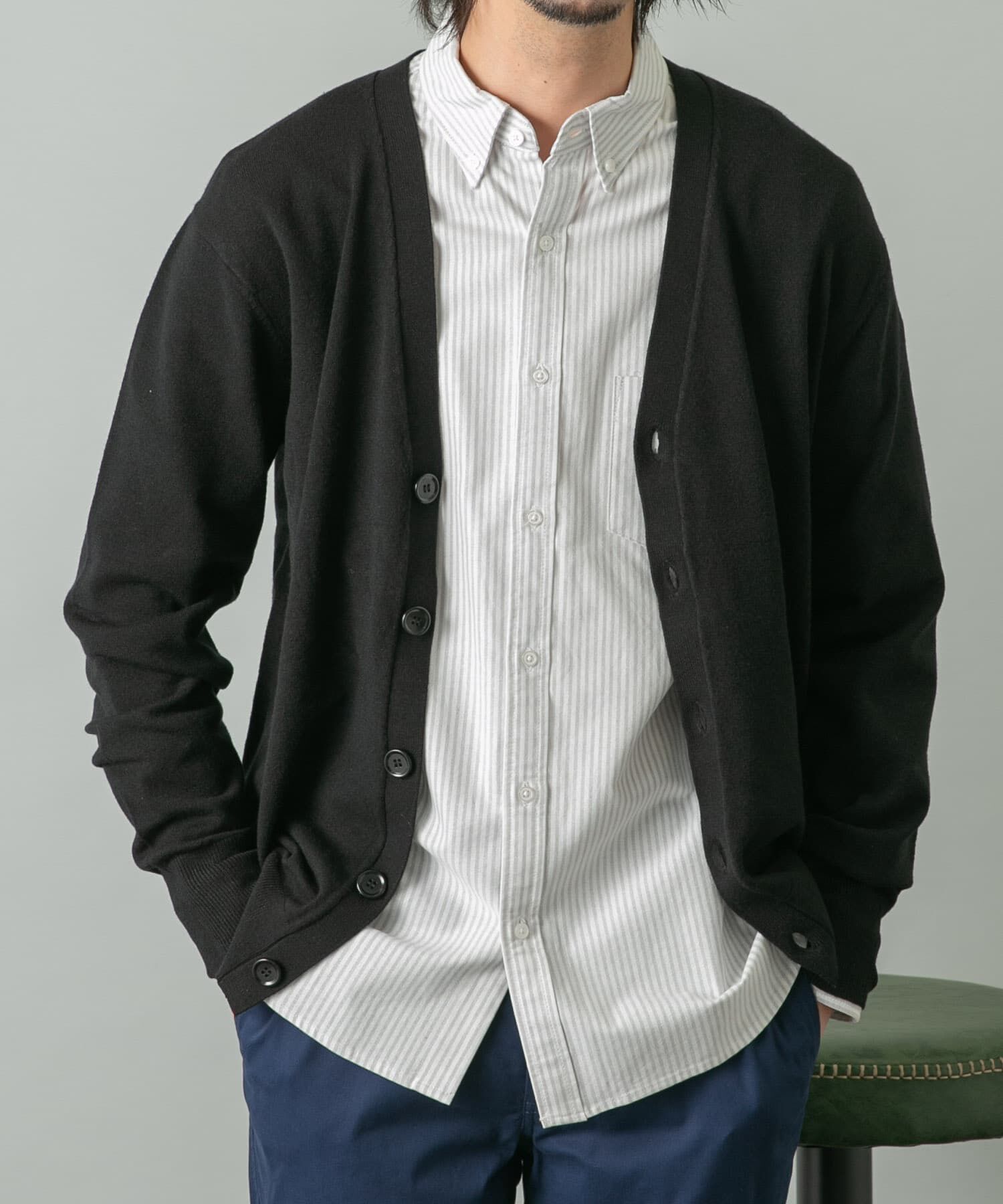 URBAN RESEARCH ROSSO「『WEB限定』ウォッシャブルストレッチVネックニットカーディガン」|カーディガン|