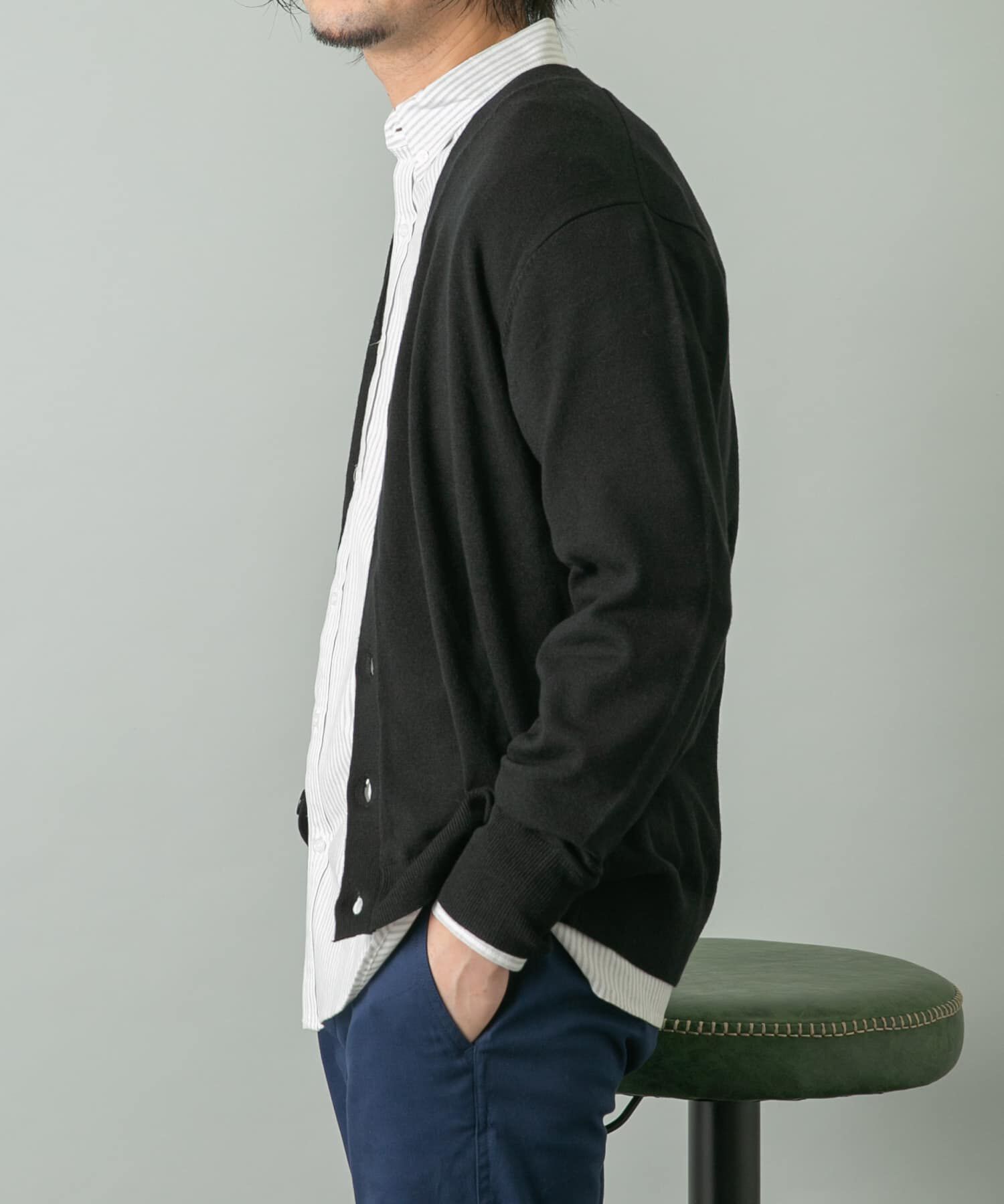 URBAN RESEARCH ROSSO「『WEB限定』ウォッシャブルストレッチVネックニットカーディガン」|カーディガン|