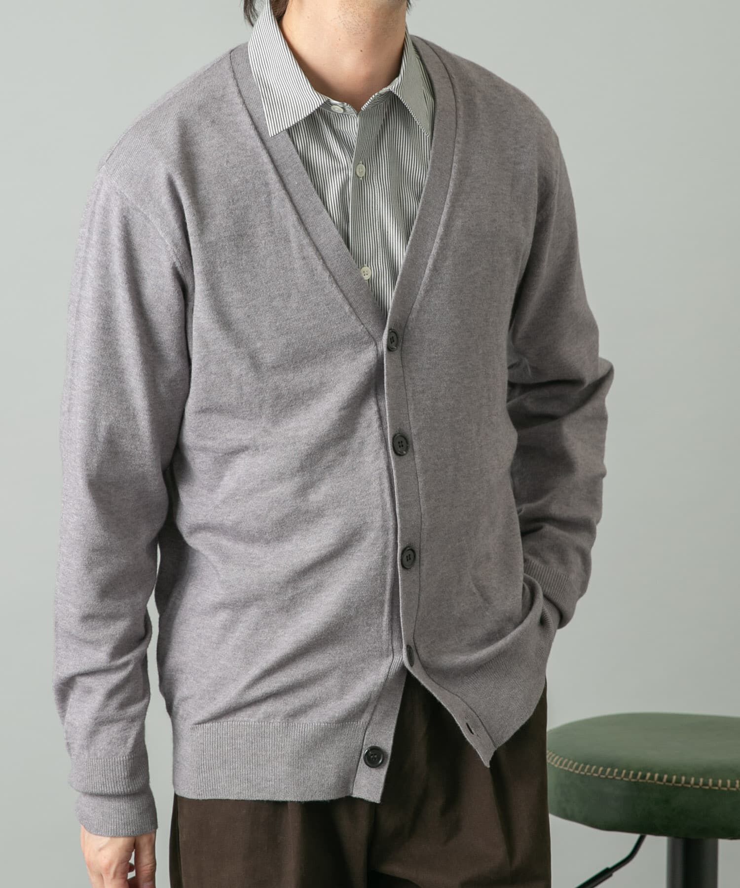 URBAN RESEARCH ROSSO「『WEB限定』ウォッシャブルストレッチVネックニットカーディガン」|カーディガン|