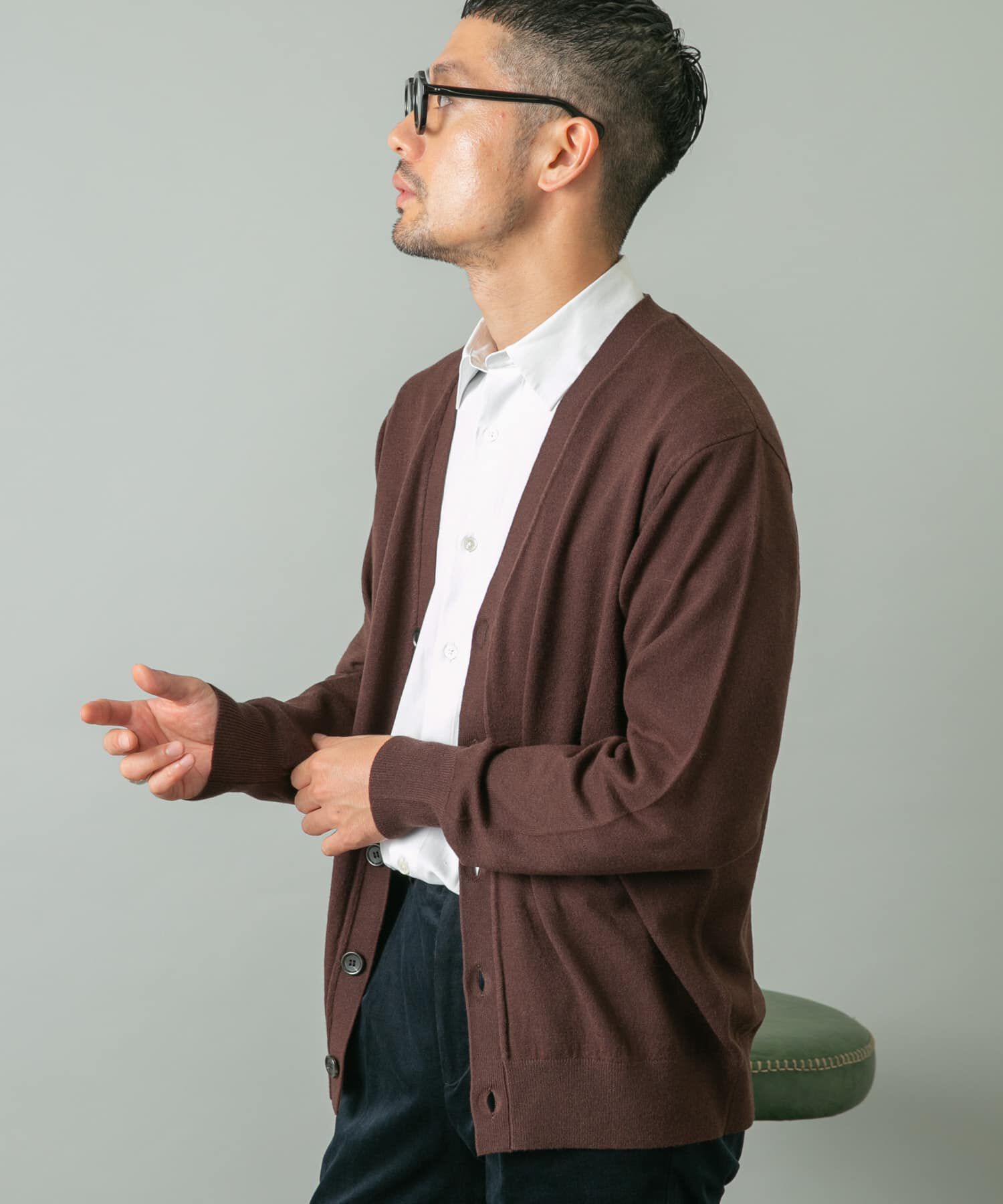 URBAN RESEARCH ROSSO「『WEB限定』ウォッシャブルストレッチVネックニットカーディガン」|カーディガン|