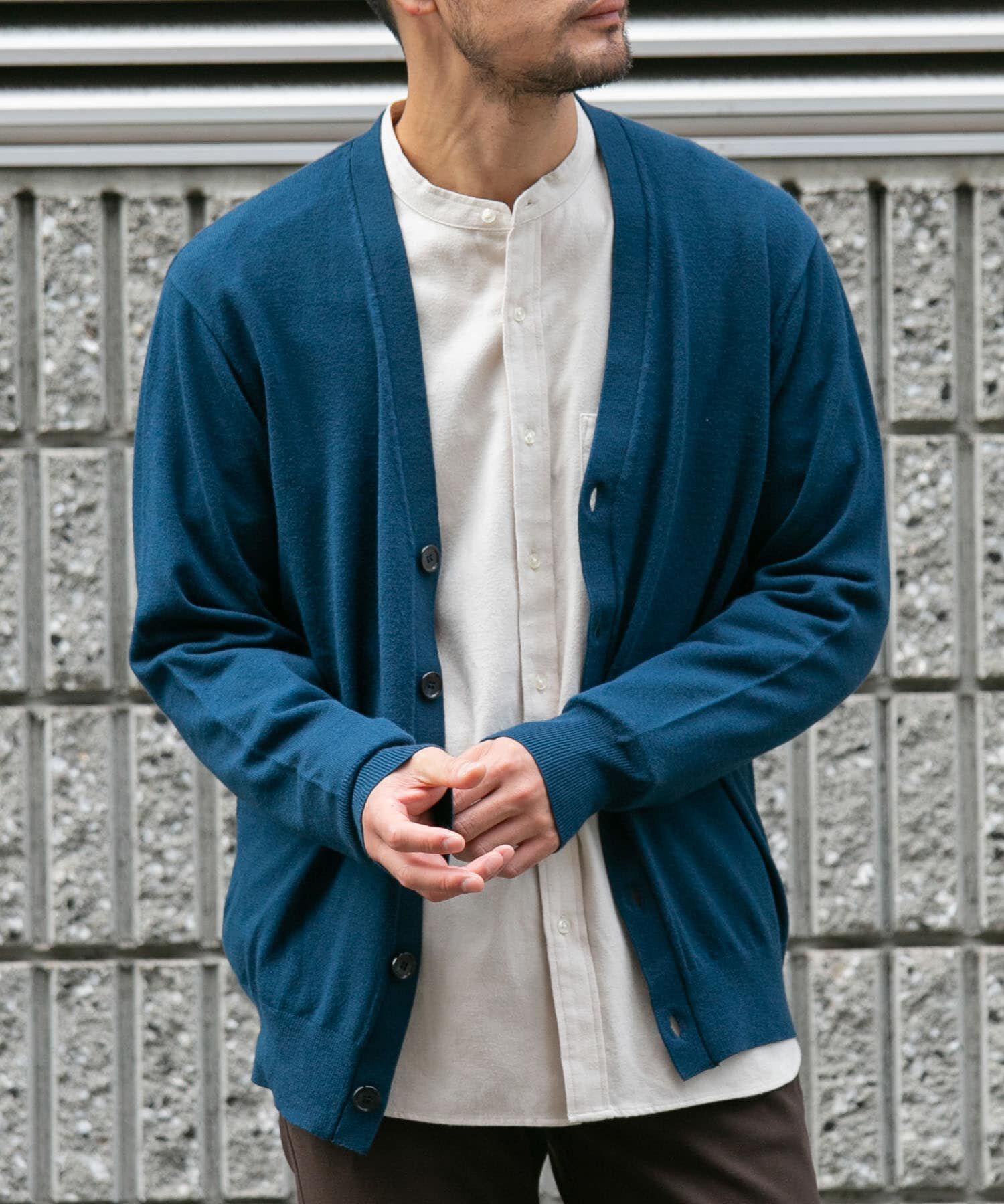 URBAN RESEARCH ROSSO「『WEB限定』ウォッシャブルストレッチVネックニットカーディガン」|カーディガン|