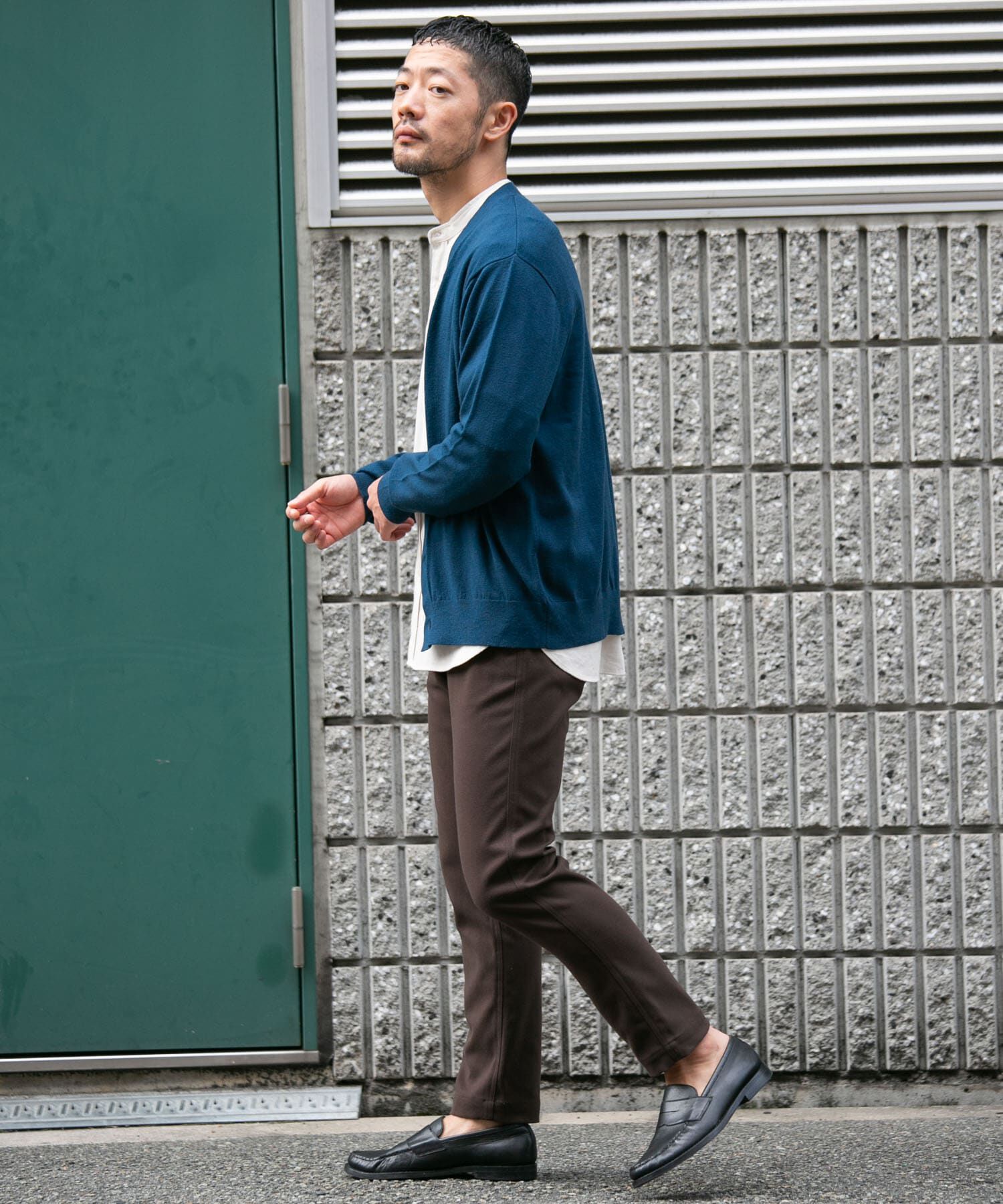 URBAN RESEARCH ROSSO「『WEB限定』ウォッシャブルストレッチVネックニットカーディガン」|カーディガン|