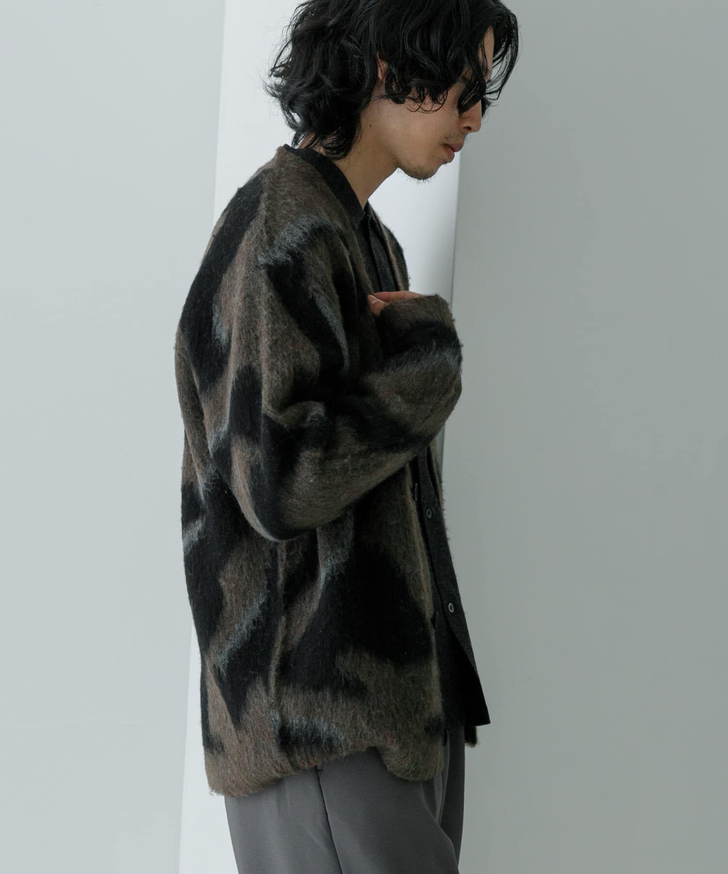 URBAN RESEARCH「URBAN RESEARCH iD　パターン起毛カーディガン」|カーディガン|