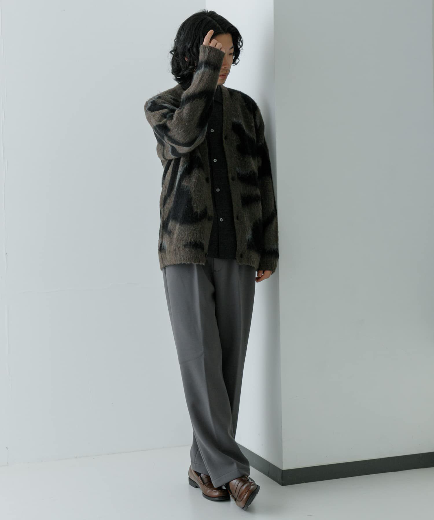 URBAN RESEARCH「URBAN RESEARCH iD　パターン起毛カーディガン」|カーディガン|