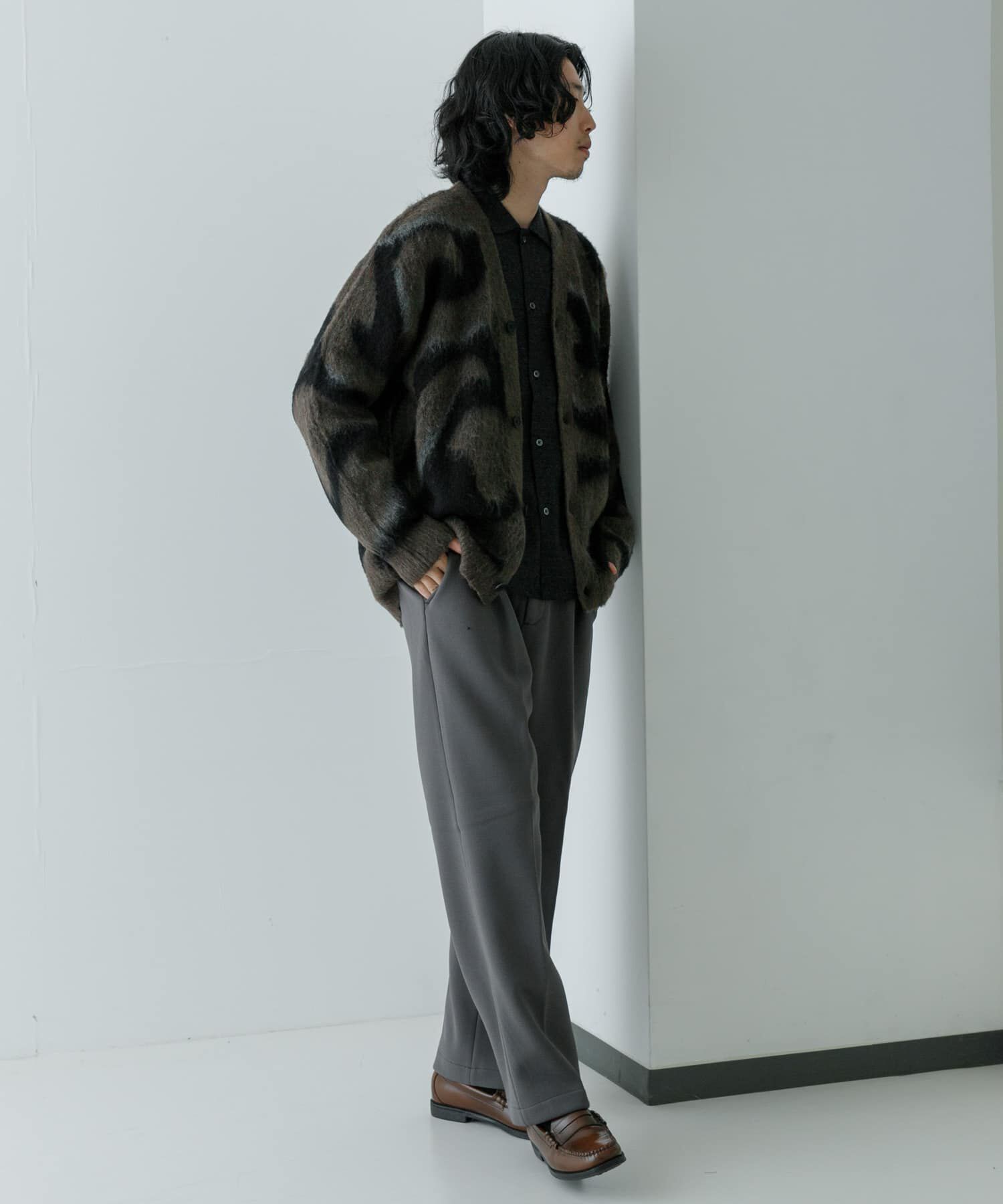 URBAN RESEARCH「URBAN RESEARCH iD　パターン起毛カーディガン」|カーディガン|