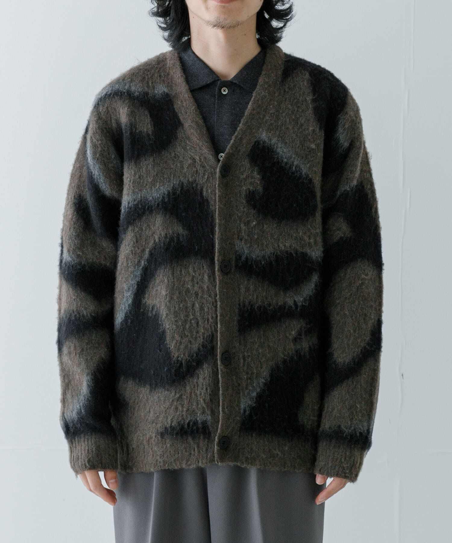 URBAN RESEARCH「URBAN RESEARCH iD　パターン起毛カーディガン」|カーディガン|