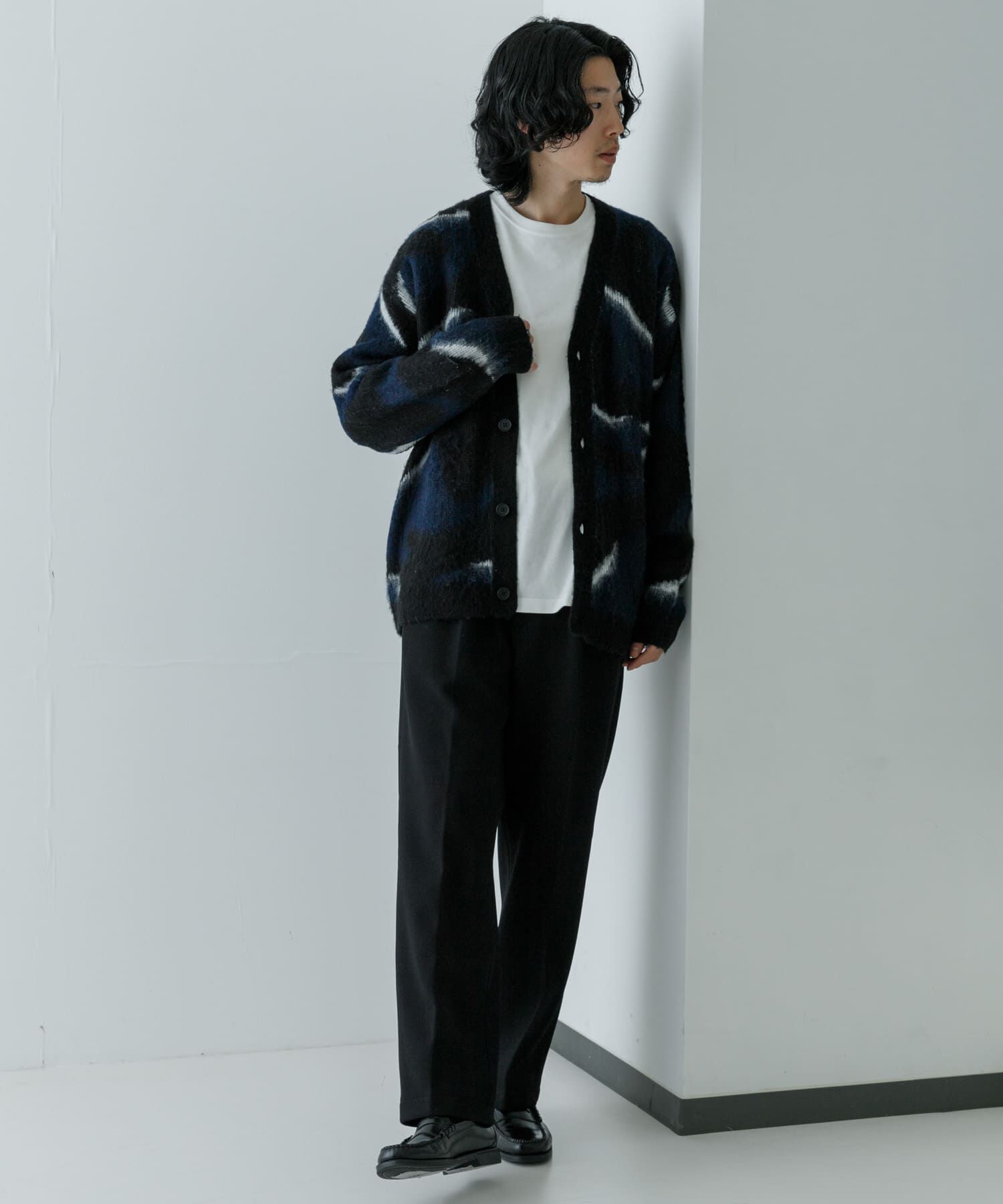 URBAN RESEARCH「URBAN RESEARCH iD　パターン起毛カーディガン」|カーディガン|