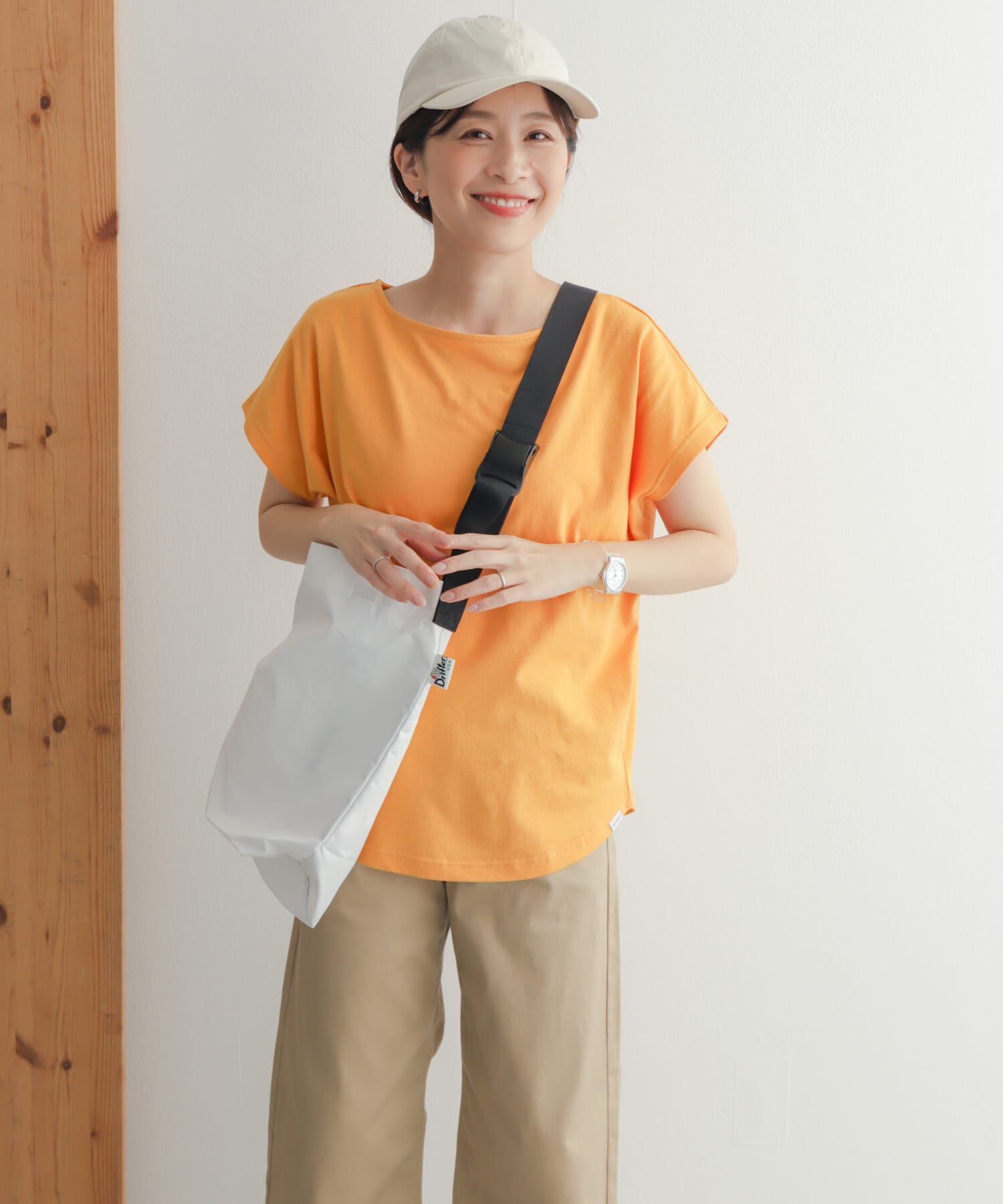 URBAN RESEARCH DOORS「add fabrics オーバーフレンチTシャツ」|Tシャツ・カットソー|