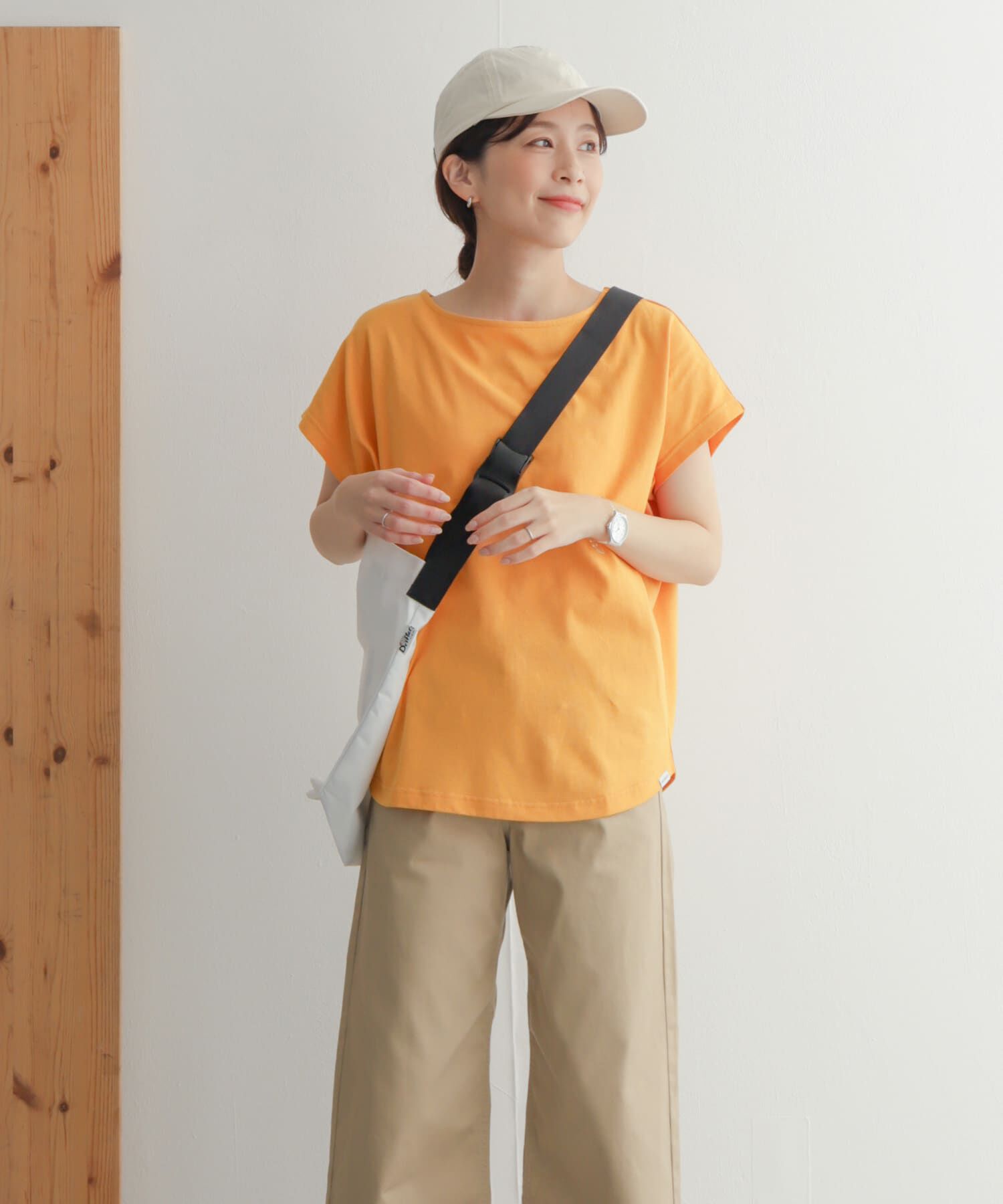 URBAN RESEARCH DOORS「add fabrics オーバーフレンチTシャツ」|Tシャツ・カットソー|