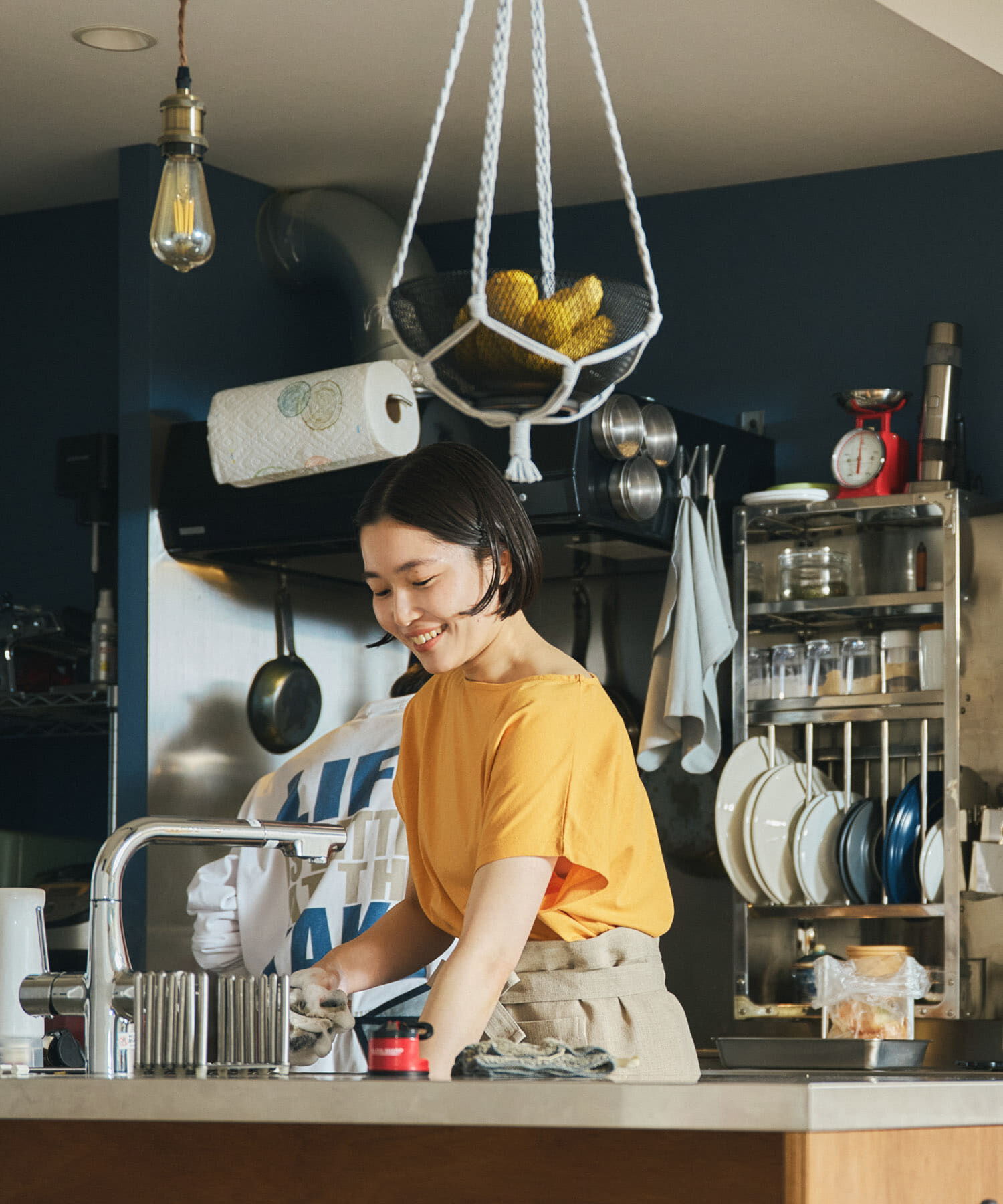 URBAN RESEARCH DOORS「add fabrics オーバーフレンチTシャツ」|Tシャツ・カットソー|