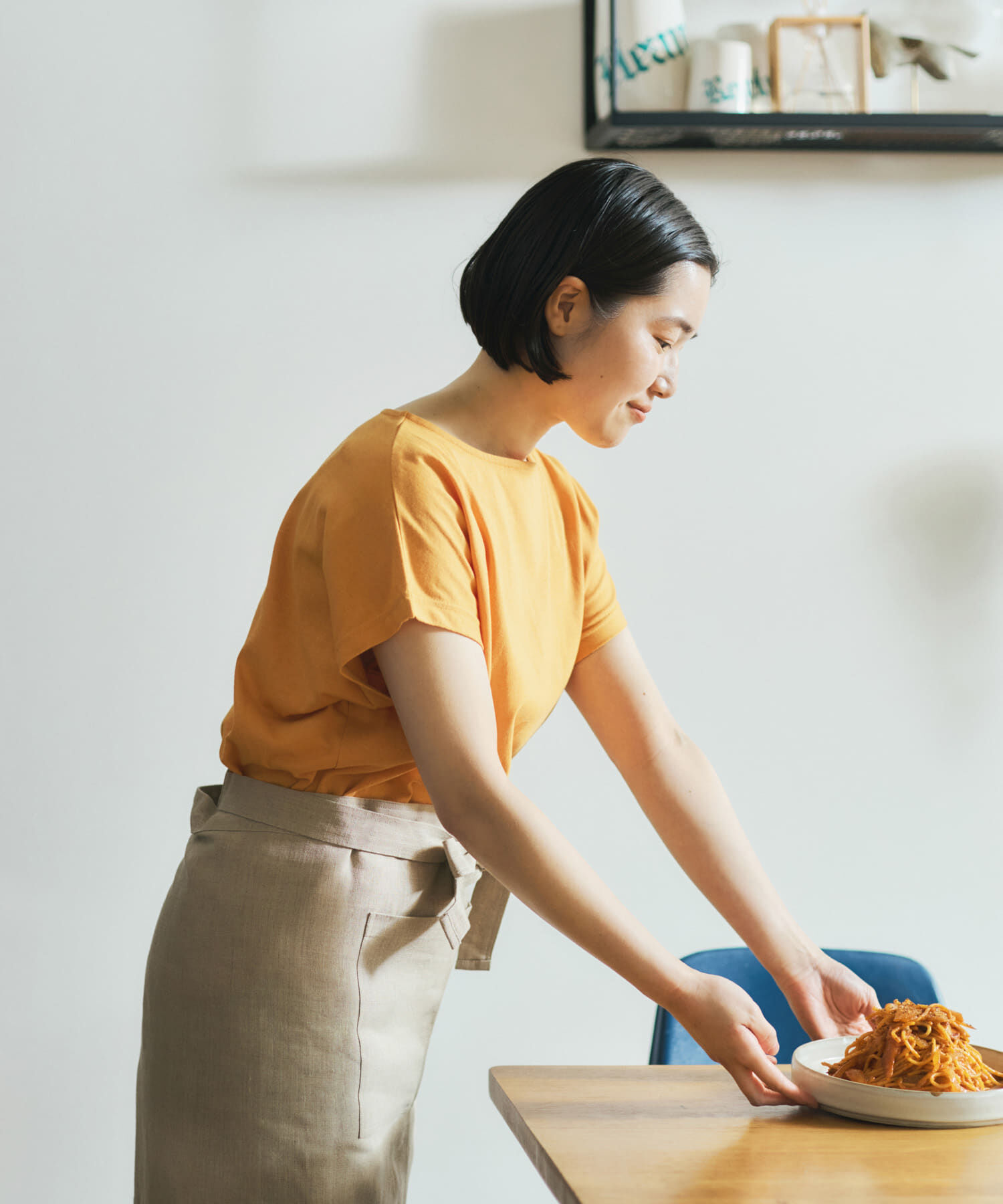 URBAN RESEARCH DOORS「add fabrics オーバーフレンチTシャツ」|Tシャツ・カットソー|