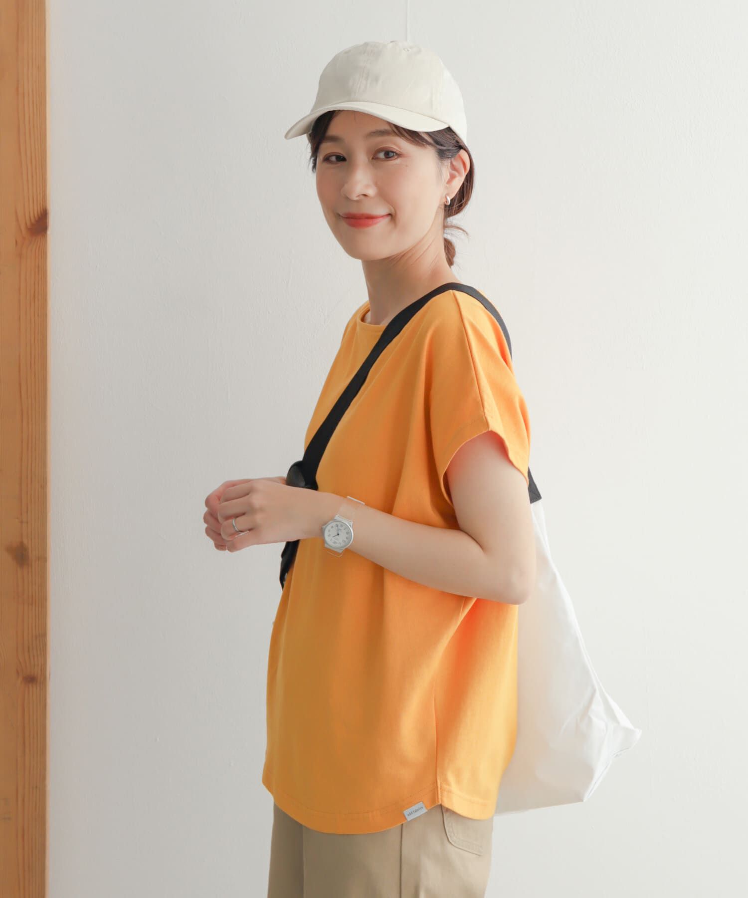 URBAN RESEARCH DOORS「add fabrics オーバーフレンチTシャツ」|Tシャツ・カットソー|