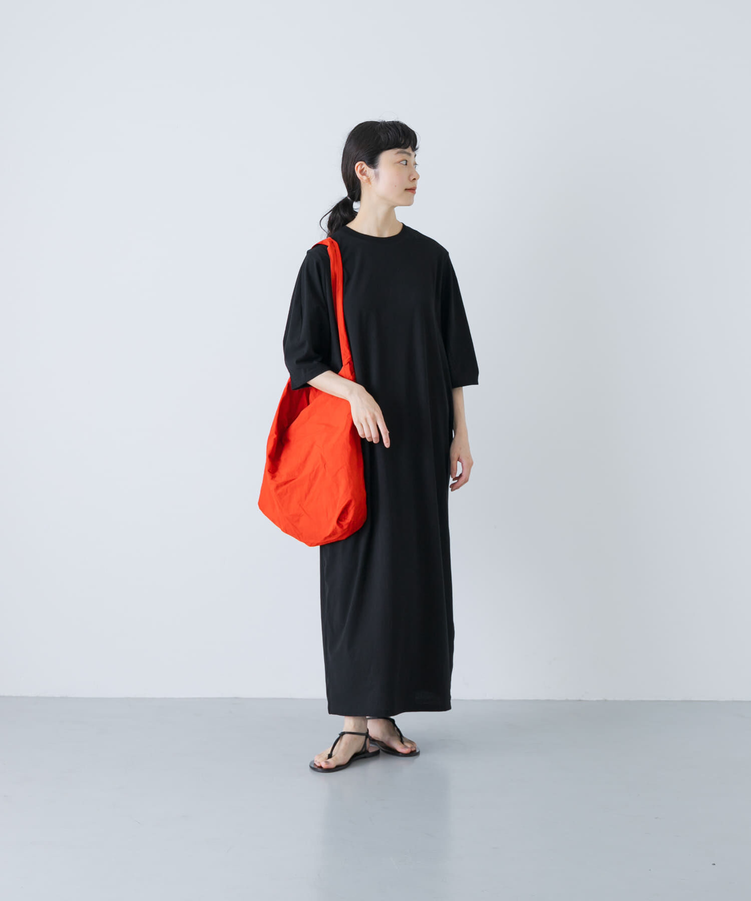 かぐれ「『2サイズ展開』コクーンスリーブストレートワンピース」|ワンピース|