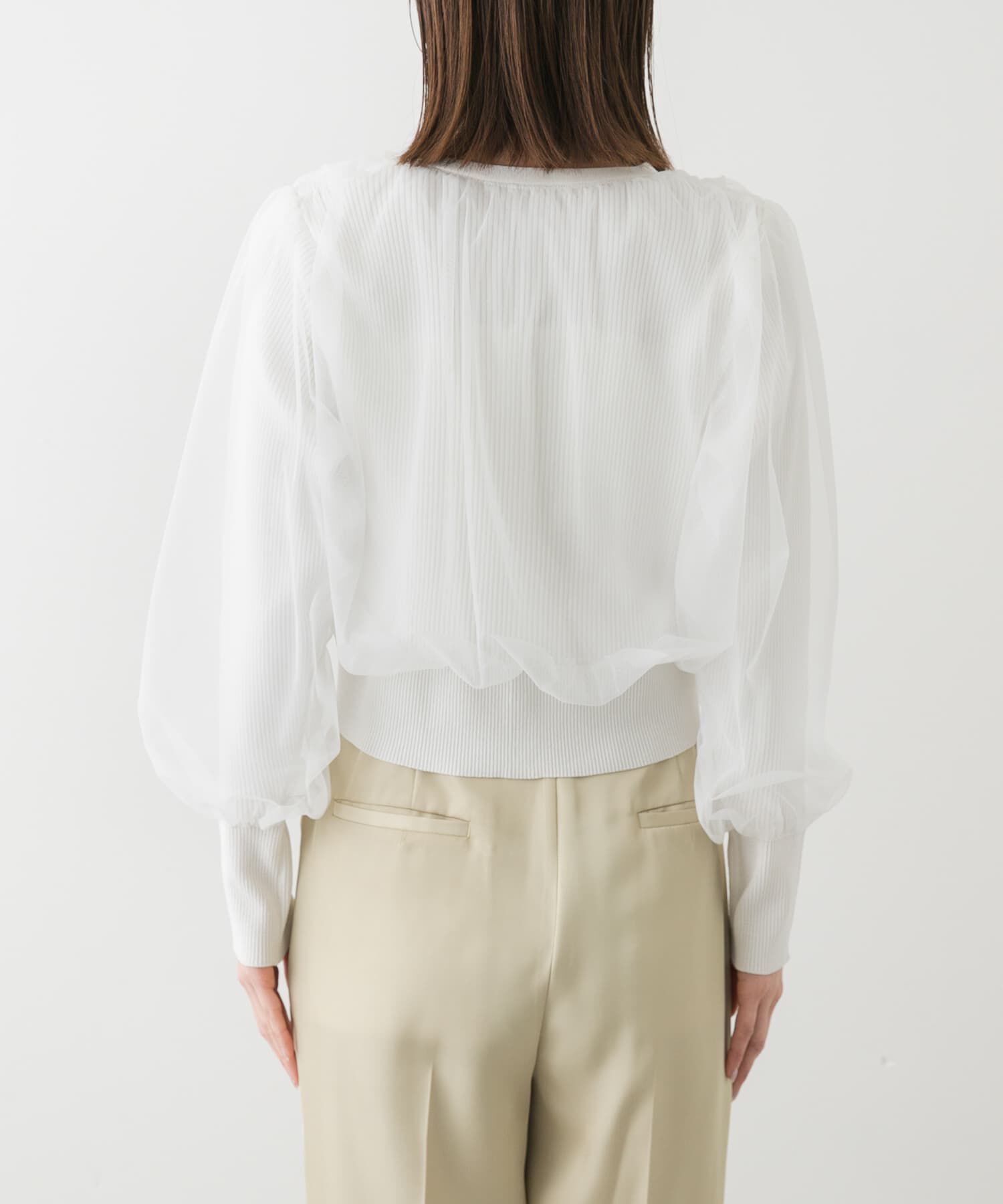 SENSE OF PLACE by URBAN RESEARCH「チュールドッキングニットカーディガン」|カーディガン|