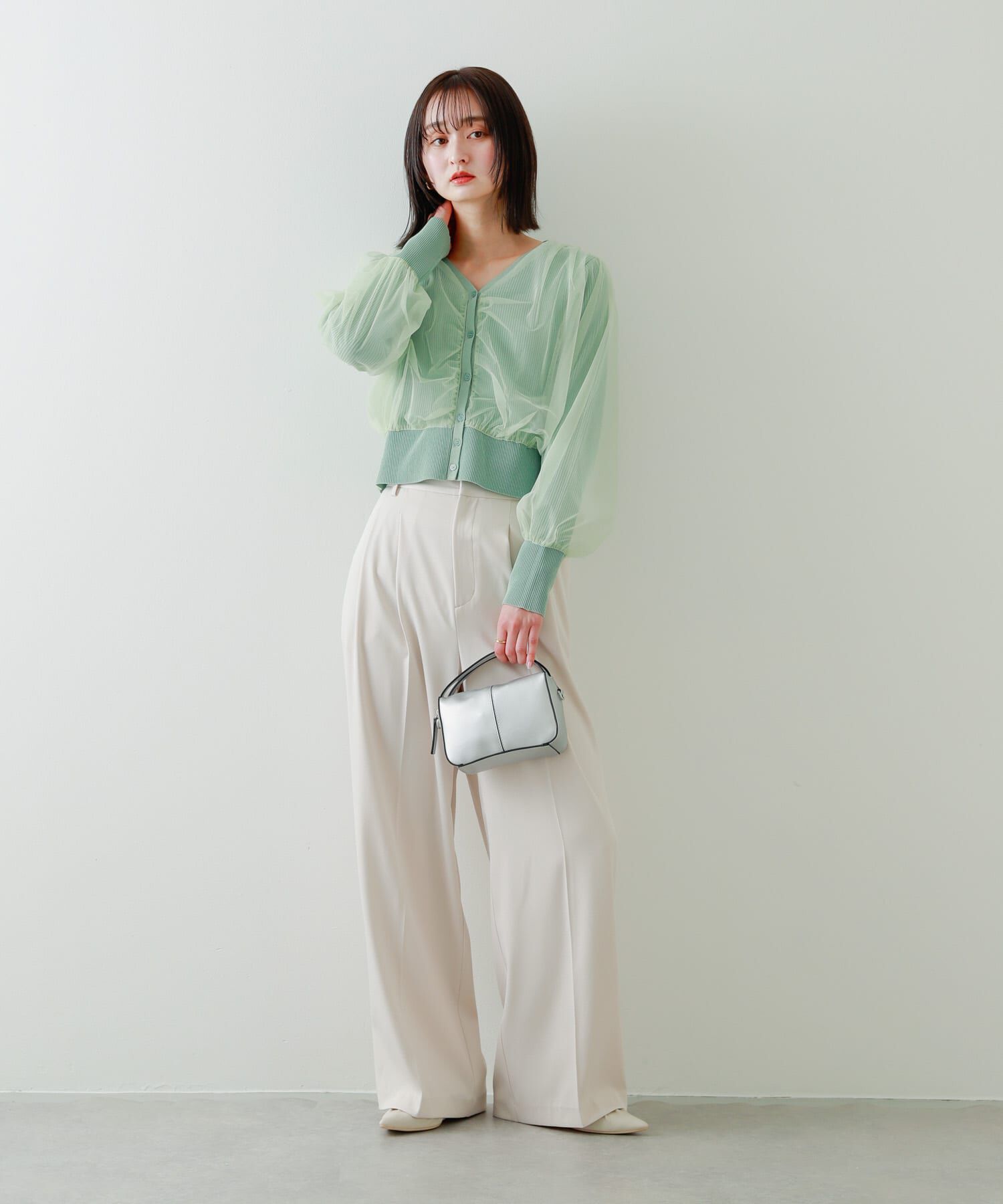 SENSE OF PLACE by URBAN RESEARCH「チュールドッキングニットカーディガン」|カーディガン|