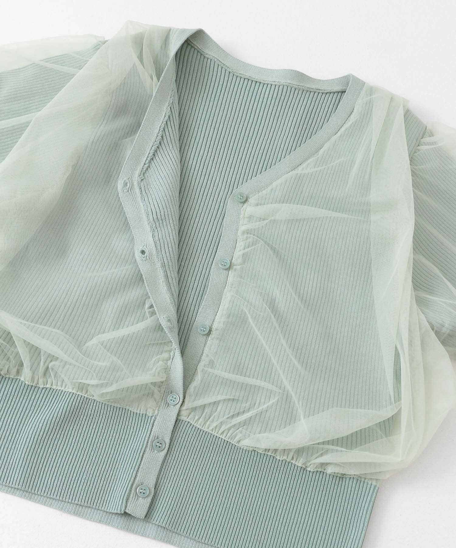 SENSE OF PLACE by URBAN RESEARCH「チュールドッキングニットカーディガン」|カーディガン|