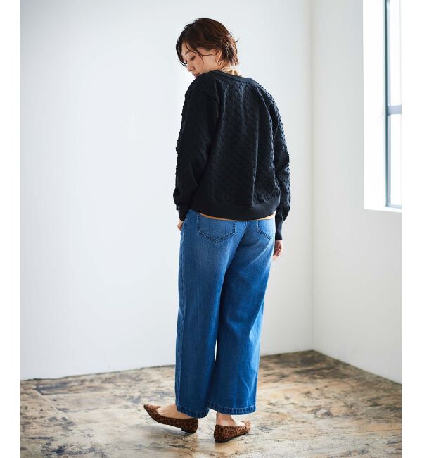  「《手洗い可能》ドット柄編みカーディガン」|カーディガン|