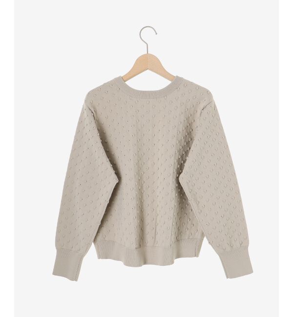  「《手洗い可能》ドット柄編みカーディガン」|カーディガン|
