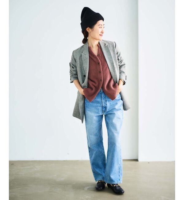  「チャイニーズラクーンモックネックカーディガン」|カーディガン|