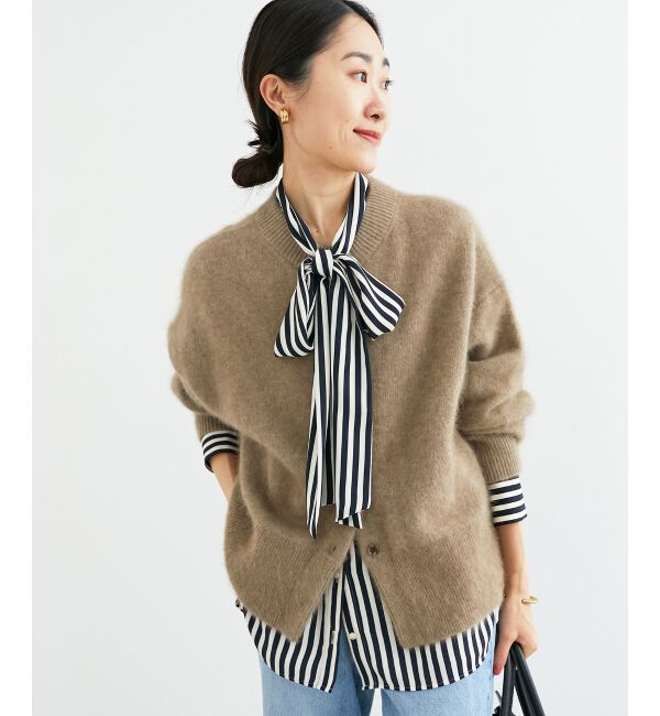 「チャイニーズラクーンモックネックカーディガン」|カーディガン|