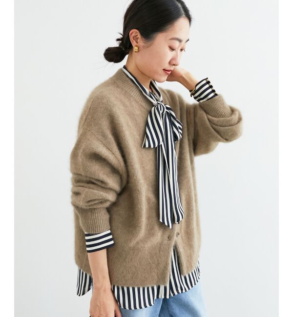  「チャイニーズラクーンモックネックカーディガン」|カーディガン|