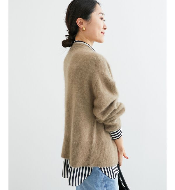  「チャイニーズラクーンモックネックカーディガン」|カーディガン|