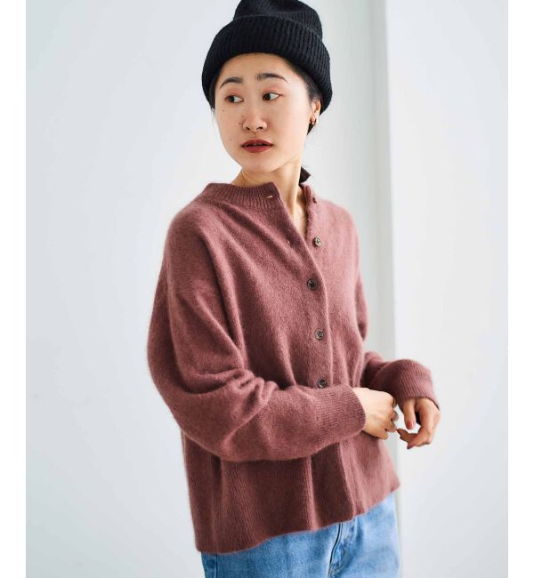  「チャイニーズラクーンモックネックカーディガン」|カーディガン|