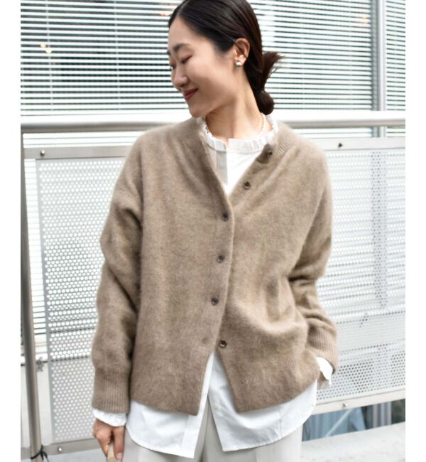 「チャイニーズラクーンモックネックカーディガン」|カーディガン|