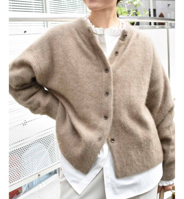  「チャイニーズラクーンモックネックカーディガン」|カーディガン|