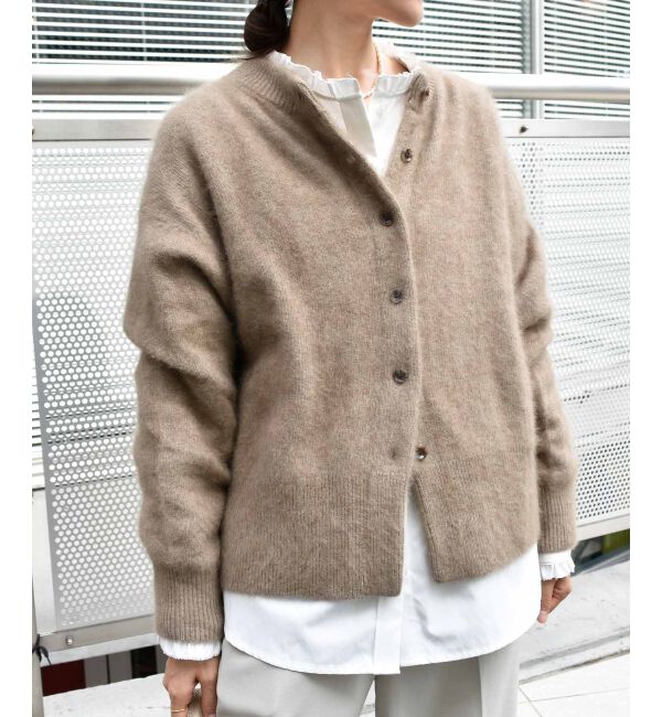  「チャイニーズラクーンモックネックカーディガン」|カーディガン|