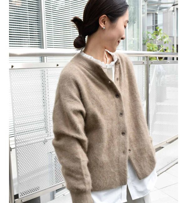  「チャイニーズラクーンモックネックカーディガン」|カーディガン|
