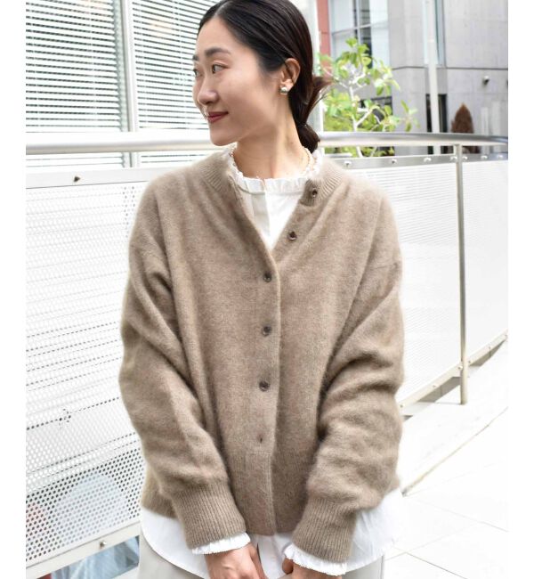  「チャイニーズラクーンモックネックカーディガン」|カーディガン|