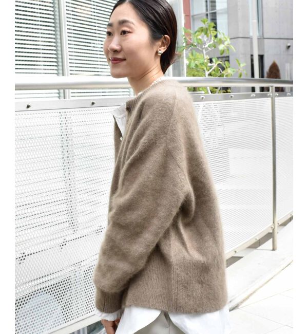  「チャイニーズラクーンモックネックカーディガン」|カーディガン|