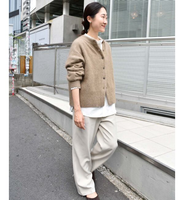  「チャイニーズラクーンモックネックカーディガン」|カーディガン|