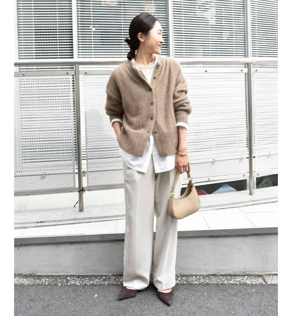  「チャイニーズラクーンモックネックカーディガン」|カーディガン|