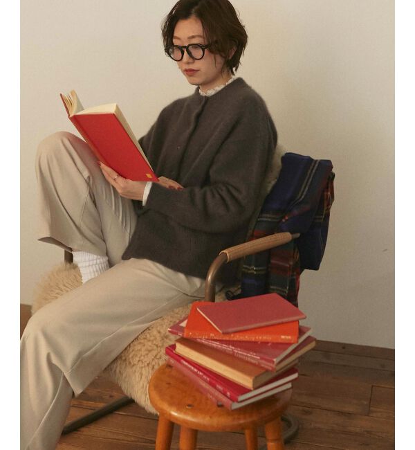  「チャイニーズラクーンモックネックカーディガン」|カーディガン|