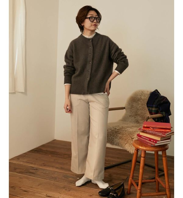  「チャイニーズラクーンモックネックカーディガン」|カーディガン|