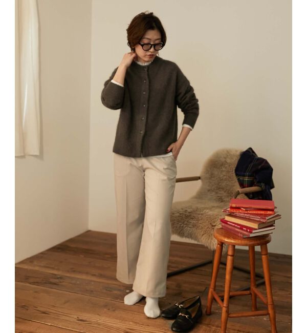  「チャイニーズラクーンモックネックカーディガン」|カーディガン|