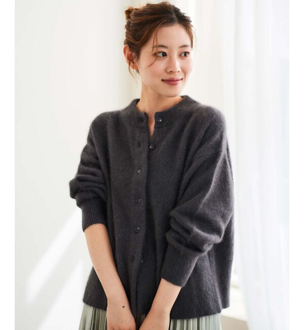  「チャイニーズラクーンモックネックカーディガン」|カーディガン|