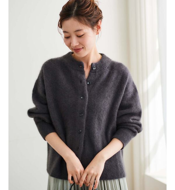  「チャイニーズラクーンモックネックカーディガン」|カーディガン|